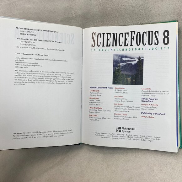 2001 SCIENCE FOCUS 8 Hardcover Book by McGraw Hill Ryerson - Picture 4 of 11